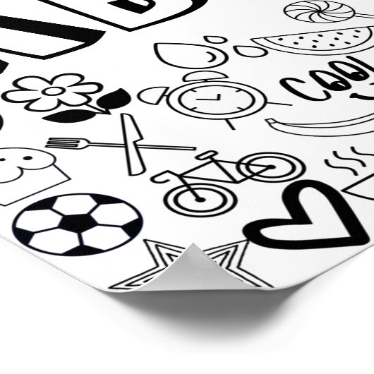 'ABIGAIL' Color-it-Yourself-contourontwerp Poster (Hoek)