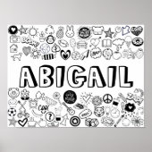 'ABIGAIL' Color-it-Yourself-contourontwerp Poster (Voorkant)