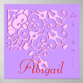 Abigail Designer Name Poster (Voorkant)