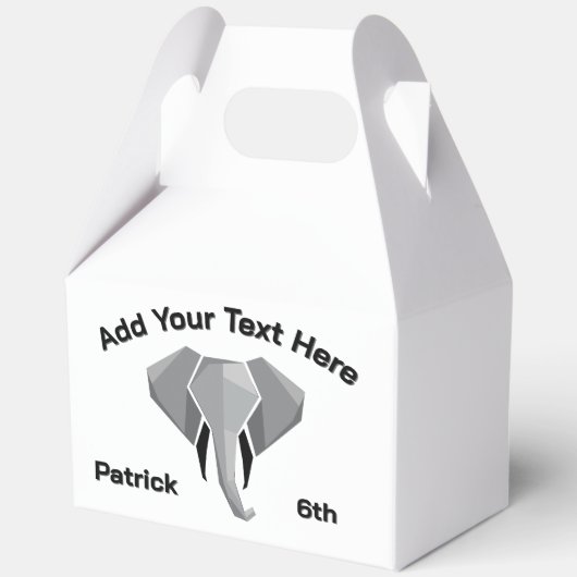 ABIGAIL - Elephant Head Age Naam Tekst Bedankdoosjes (Voorkant)