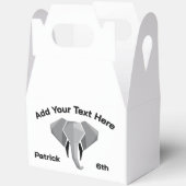 ABIGAIL - Elephant Head Age Naam Tekst Bedankdoosjes (Open)