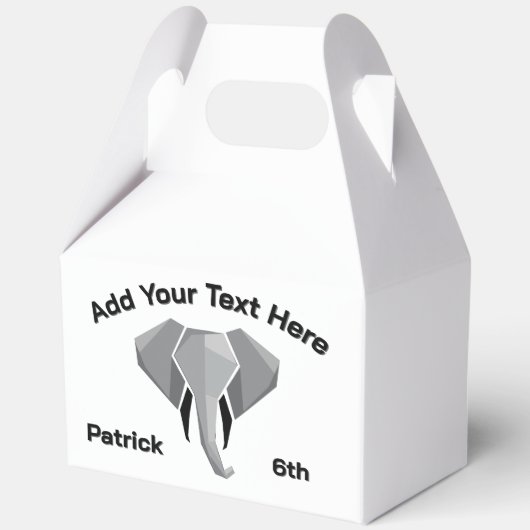 ABIGAIL - Elephant Head Age Naam Tekst Bedankdoosjes (Achterkant)