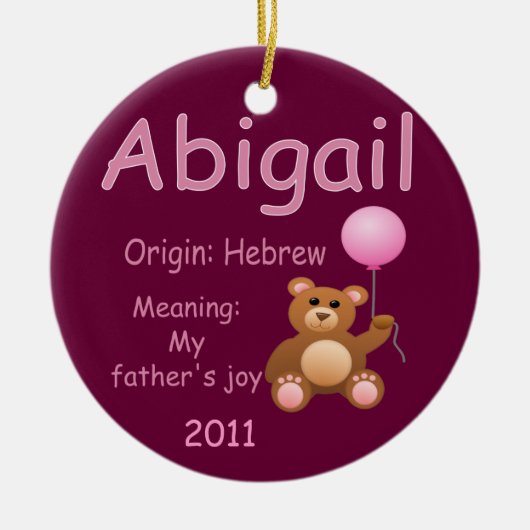 Abigail/foto Keramisch Ornament (Voorkant)