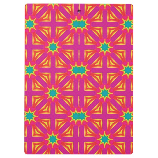 ABIGAIL ~ Geel, Blauw, Rood en Roze ontwerp ~ Klembord (Achterkant)