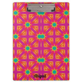 ABIGAIL ~ Geel, Blauw, Rood en Roze ontwerp ~ Klembord (Voorkant)