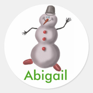 Abigail gepersonaliseerde naamstickers ronde sticker