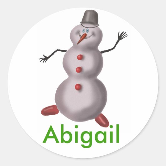 Abigail gepersonaliseerde naamstickers ronde sticker (Voorkant)