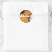Abigail gitaar naamlabel ronde sticker (Tas)