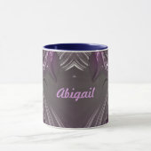 ABIGAIL ~ GLANZEND 3D Glanzend Roze Blauw Zilver ~ Mok (Midden)