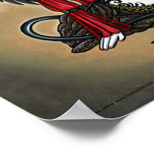 "Abigail" Gothic Cherry Bomb Devil Fae Poster (Hoek)