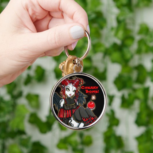 "Abigail" Gothic Cherrybom Devil Fairy Sleutelhang Sleutelhanger (Hand)