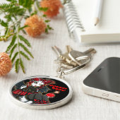 "Abigail" Gothic Cherrybom Devil Fairy Sleutelhang Sleutelhanger (Zijkant)