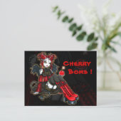 "Abigail" Gothic Fairy Cherrybom Angel Briefkaart (Staand voorkant)
