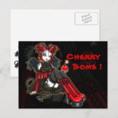 "Abigail" Gothic Fairy Cherrybom Angel Briefkaart (Voorkant / Achterkant)