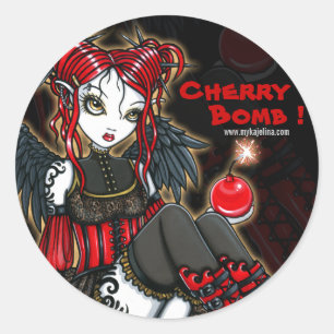 "Abigail" Gotische Cherrybomb Angel Stickers