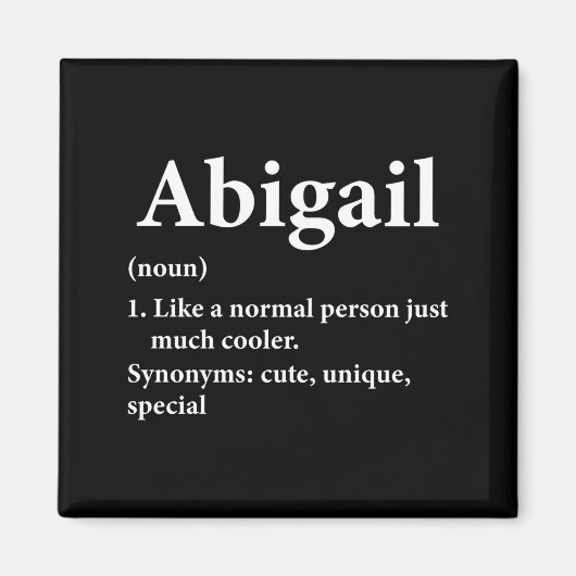 Abigail naam definitie grappig D Magneet (Voorkant)