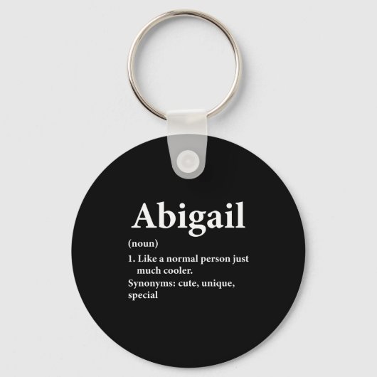 Abigail naam definitie grappig D  Sleutelhanger (Voorkant)