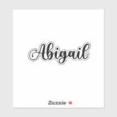 Abigail Naam - Handgeschreven kalligrafie Sticker (Vel)