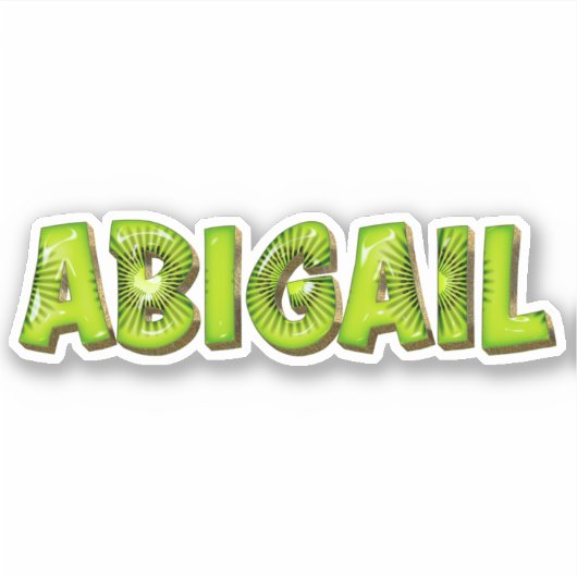 Abigail Name Kiwi Design Aufkleber Sticker (Voorkant)