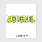 Abigail Name Kiwi Design Aufkleber Sticker (Vel)