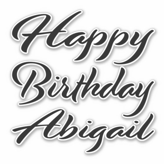Abigail Name Vorname black Sticker Geburtstag (Voorkant)