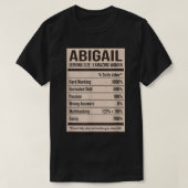 Abigail Nutrition Facts Name Nickname Alias Title T-shirt (Design voorkant)