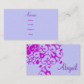 Abigail Profile Card Visitekaartje (Voorkant / Achterkant)