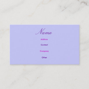 Abigail Profile Card Visitekaartje