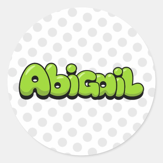 Abigail Ronde Sticker (Voorkant)