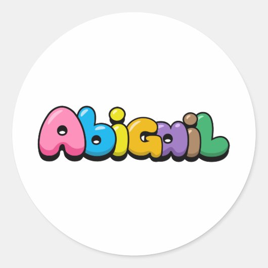 Abigail Ronde Sticker (Voorkant)