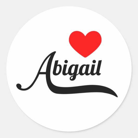 Abigail Ronde Sticker (Voorkant)