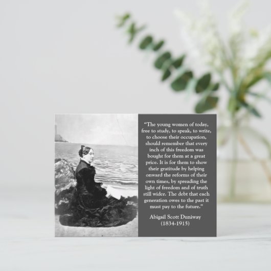 Abigail Scott Duniway Oregon Suffrage Leader Briefkaart (Staand voorkant)