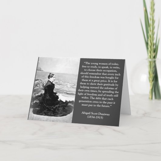 Abigail Scott Duniway Oregon Suffrage Leader Kaart (Voorkant)