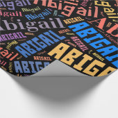 ABIGAIL-tekstontwerp naam - Achtergrond wijzigen Cadeaupapier (Hoek)
