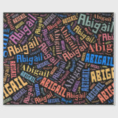 ABIGAIL-tekstontwerp naam - Achtergrond wijzigen Cadeaupapier (Vlak)