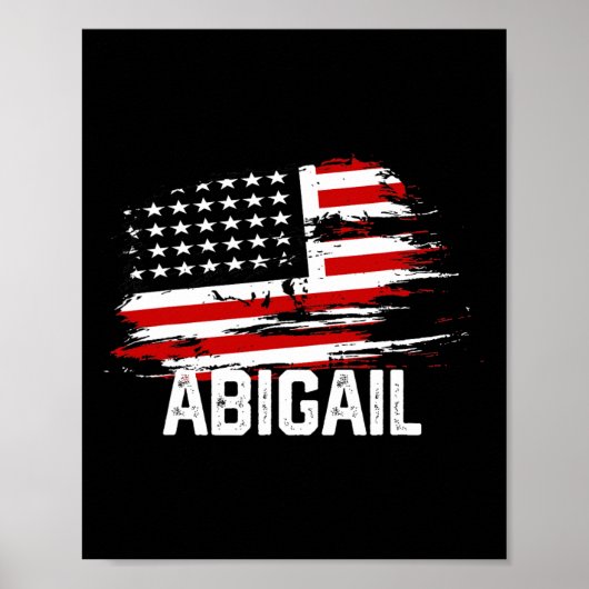 Abigail Vlag gepersonaliseerd op 4 juli Abigail Poster (Voorkant)