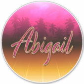 Abigail Vorname Name golden pink Aufkleber Sticker (Voorkant)
