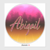 Abigail Vorname Name golden pink Aufkleber Sticker (Vel)