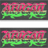 Abigail Vorname Name Graffiti Aufkleber Sticker (Voorkant)