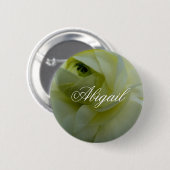 Abigail White Flower Name Badge Ronde Button 5,7 Cm (Voorkant /achterkant)