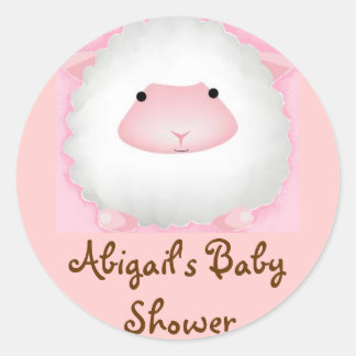 Abigail's Baby shower Ronde Sticker