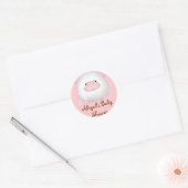 Abigail's Baby shower Ronde Sticker (Envelop)