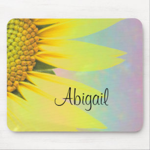Abigal regenboog zonnebloem muismat