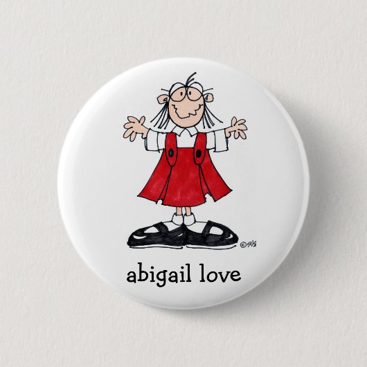 abigale liefdesring ronde button 5,7 cm (Voorkant)