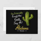 Abilene Cactus Funny Retro Briefkaart (Voorkant / Achterkant)