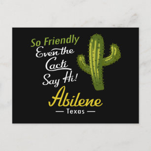 Abilene Cactus Funny Retro Briefkaart