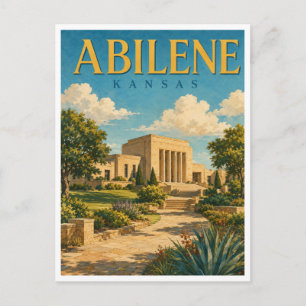 Abilene Kansas Eisenhower Bibliotheek GeoSaga Briefkaart