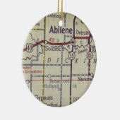 Abilene Kansas  Map Keramisch Ornament (Rechts)