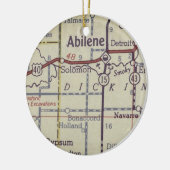 Abilene Kansas  Map Keramisch Ornament (Links)
