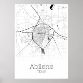 Abilene Map - Texas - City Map Poster (Voorkant)
